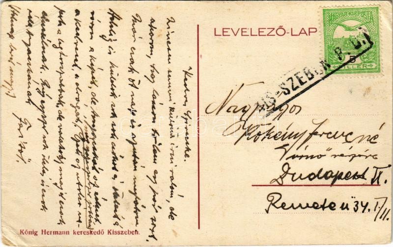 Kisszeben, Sabinov; Főszolgabíróság. König Hermann kiadása / court (EB) - Image 2