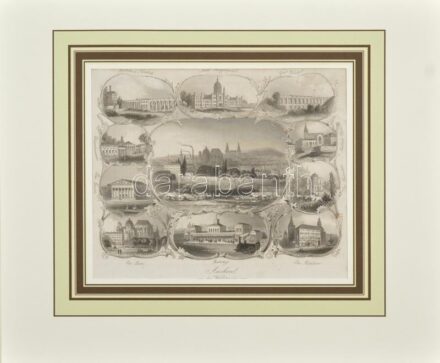 Aachen. Acélmetszet, papír. Jelzés nélkül. Kissé foltos. Paszpartuban. 19x23 cm.