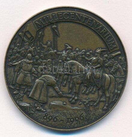 Bognár György (1944-) 1996. 'Millecentenárium' bronz emlékérem (42,5mm) T:1-