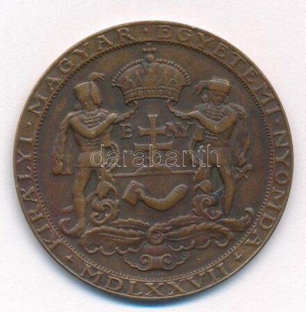 Szántó Gergely (1886-1962) 1927. 'Királyi Magyar Egyetemi Nyomda' Br emlékérem (40mm) T:2