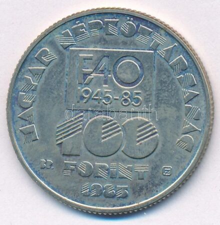 1985. 100Ft Cu-Ni 'FAO' T:1 patina Adamo EM91