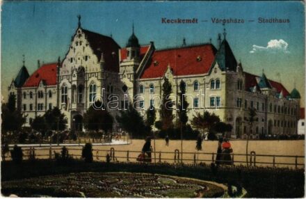 1918 Kecskemét, Városháza. Fekete Soma kiadása (fa)