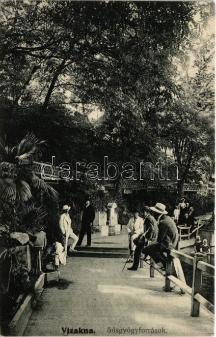 1908 Vízakna, Salzburg, Ocna Sibiului; Sós gyógyforrások. Budovszky L. kiadása / salt spa with springs