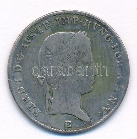 1845E 10kr Ag 'V. Ferdinánd' T:3 patina Adamo D4, Huszár: 2087., Unger III.: 1424.