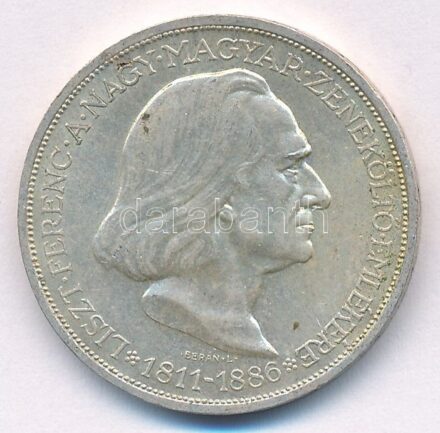 1936. 2P Ag 'Liszt' T:2 patina Adamo P7.3