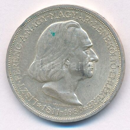 1936. 2P Ag 'Liszt' T:2 patina Adamo P7.3
