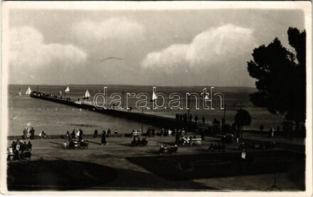 1935 Keszthely, Balaton part, móló. Timár R. felvétele, photo (EK)