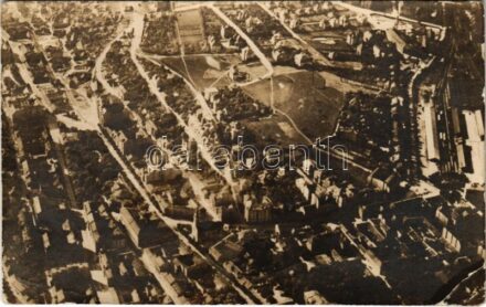1920 Budapest I. Tabán, Krisztinaváros, Mészáros utca környéke. Magyar Aeroforgalmi részvénytársaság légi felvétele, photo + 'Rákosi Repülő Nap légi posta' So. Stpl (EK)
