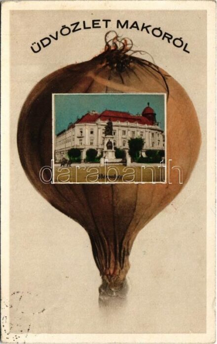 1942 Makó, Bérpalota. Montázs hagymával