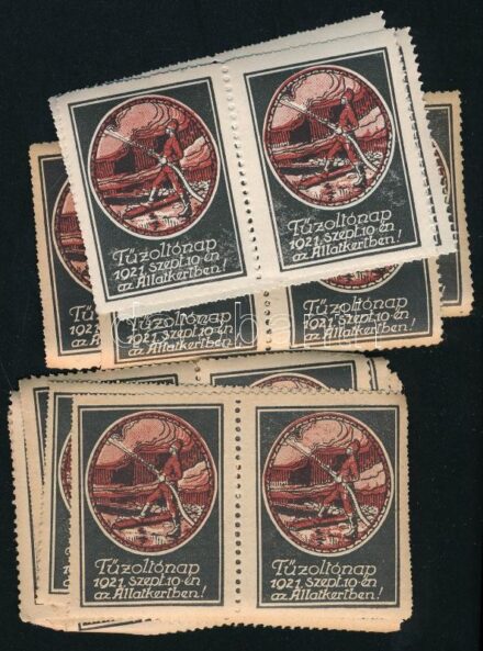 1921 Tűzoltónap levélzáró, 30 pár