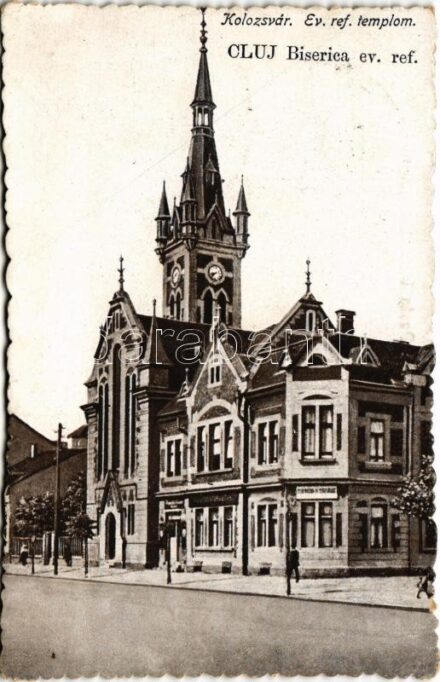1940 Kolozsvár, Cluj; Református templom / Calvinist church + '1940 Kolozsvár visszatért' So. Stpl (EK)