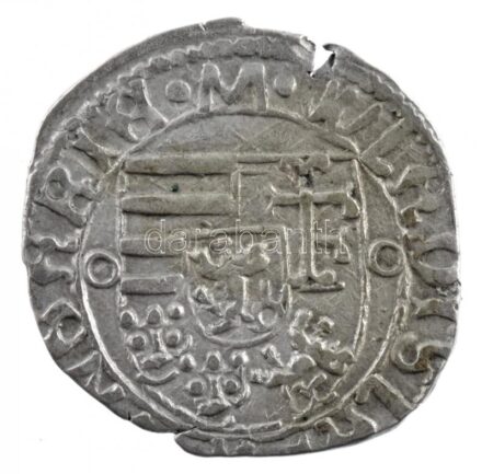 1490-1494. Denár Ag 'II. Ulászló' (0,71g) T:2 rep., kis kitörés Hungary 1490-1494. Denar Ag 'Wladislaus II' (0,71g) C:XF cracked Huszár: 803. Unger I.: 638.b