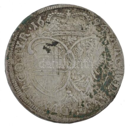 1694K-B 15kr Ag 'I. Lipót' (6,26g) T:2- patina Hungary 1694K-B 15 Kreuzer Ag 'Leopold I' (6,26g) C:VF patina Huszár: 1429., Unger II.: 1064.a