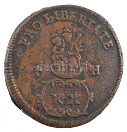 1705. XX Poltura Cu 'II. Rákóczi Ferenc' (15,45g) T:2- Hungary 1705. XX Poltura 'Francis II Rákóczi' (15,45g) C:VF Huszár:1529., Unger II.: 1130.a