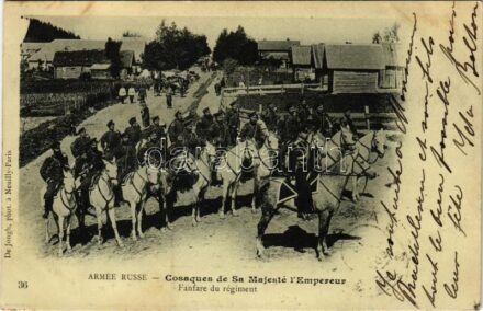 1902 Armée Russe, Cosaques de Sa Majesté l'Empereur, Fanfare du régiment / Orosz hadsereg kozákjai / Russian Army, cossacks