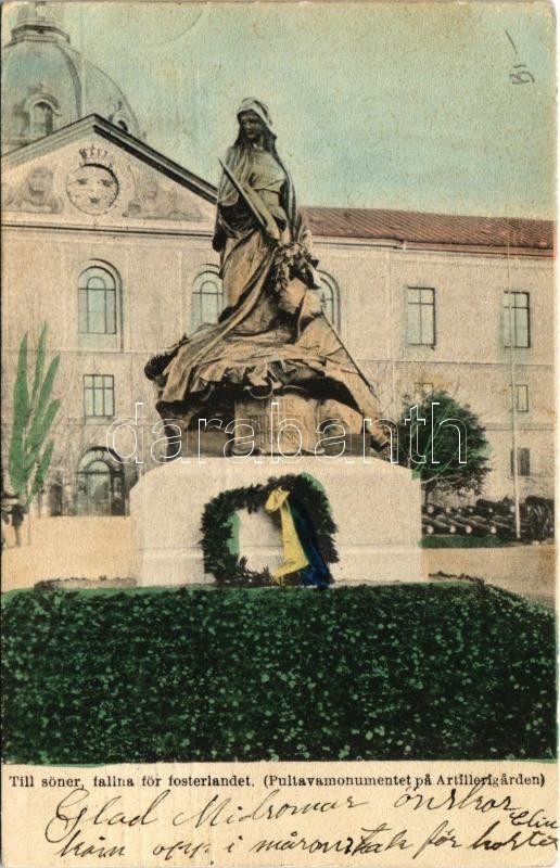 1905 Stockholm, Pultavamonumentet pa Artillerigarden / Poltava Monument