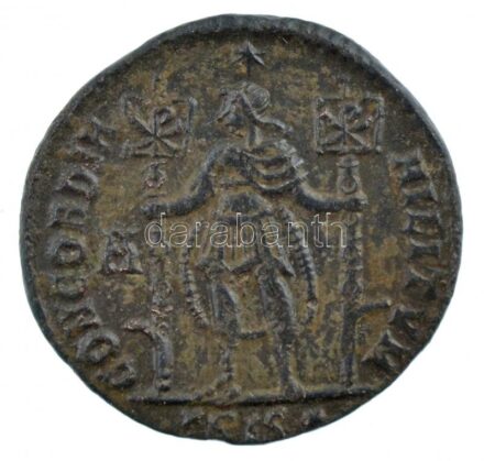 Római Birodalom / Siscia / II. Constantius 335-361. AE Follis Br (4,65g) T:2 Roman Empire / Siscia / II. Constantius 335-361. AE Follis Br 'DN CONSTAN-TIVS PF AVG / CONCORDIA-MILITVM' (4,65g) C:XF RIC VIII. 280