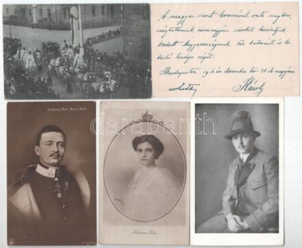 IV. Károly és Zita - 5 db régi képeslap / Charles I of Austria and Zita - 5 pre-1945 postcards