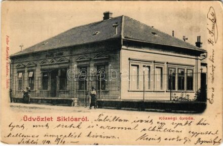 1903 Siklós, Községi óvoda. Feiler Mariska kiadása