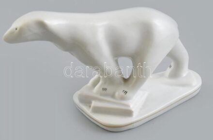 Alba Iulia porcelán jegesmedve figura. Jelzett, hibátlan m: 10 cm