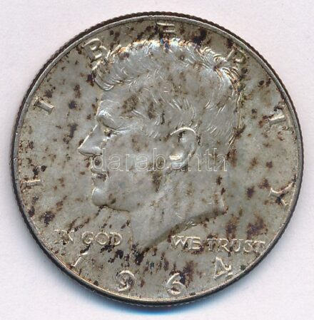 Amerikai Egyesült Államok 1964. 1/2$ Ag 'Kennedy' T:2 patina USA 1964. 1/2 Dollar Ag 'Kennedy' C:XF patina Krause KM#202