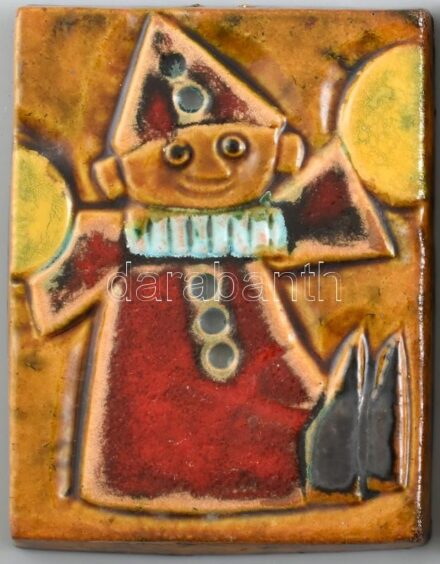 Jelzés nélkül: Bohóc. Pirogránit. Hibátlan, 18x14cm