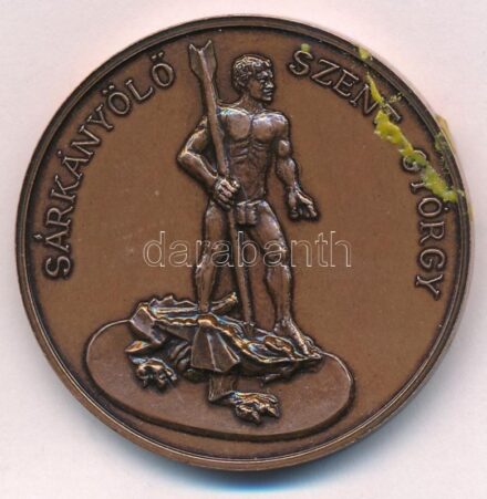 1997- 'Sárkányölő Szent György - ORFK / Police - Rendőrség' kétoldalas bronz emlékérem (42,5mm) T:1- fo.