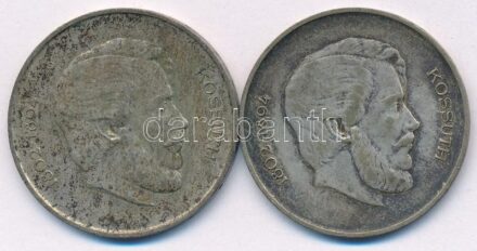 1947. 5Ft Ag 'Kossuth' (2x) T:3 patina Adamo F8.1