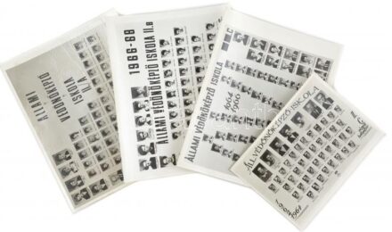 1964-1969 Bp., Állami Védőnőképző Iskola, 4 db tablófotó, kettő hátoldalán a képen szereplők aláírásával, 30x24 cm és 24x17,5 cm