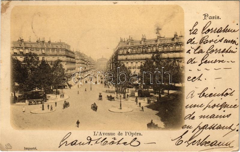 1902 Paris, L'Avenue de l'Opera (EK)