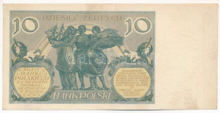 Lengyelország 1929. 10Zl 'GB 4855856' T:III szakadás Poland 1929. 10 Zlotych 'GB 4855856' C:F tear Krause P#69