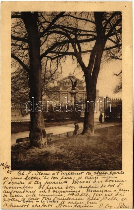 1905 Geneve, Geneva, Genf; Le Théatre / theater (fa)