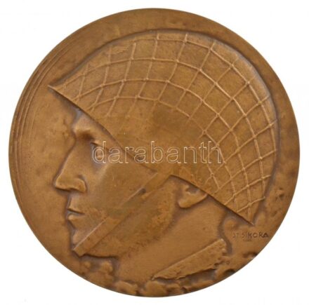 Lengyelország DN 'Lengyel Néphadsereg' kétoldalas Br emlékérem. Szign.: St. Sikora (70mm) T:1- Poland ND 'Polish People's Army' two-sided Br medallion. Sign: St. Sikora (70mm) C:AU