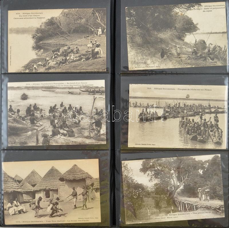 Kb. 65 db RÉGI afrikai képeslap albumban: Szenegál / Cca. 65 pre-1940 African postcards in an album: Senegal - Image 2