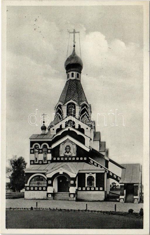 1938 Ungvár, Uzshorod, Uzhhorod, Uzhorod; Pravoslavny kostel / Görögkeleti templom / Othodox church + '1938 Ungvár visszatért' So. Stpl