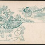 cca 1900 Elegáns hölgy legyezővel, keményhátú fotó, díszes hátoldallal, 14x10 cm - Image 2