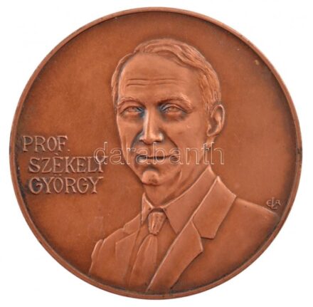 E. Lakatos Aranka (1952-) DN 'Prof. Székely György' kétoldalas Br emlékérem (60mm) T:2 patina, ph