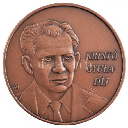 Fritz Mihály (1947) DN 'Kristó Gyula-díj' Br emlékérem (60mm) T:2- karc, ph