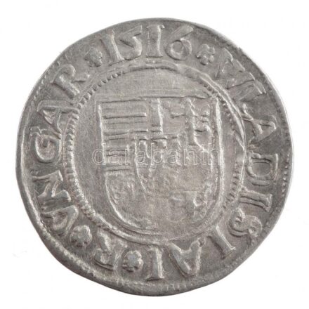 1516K-G Denár Ag 'II. Lajos' (0,58g) T:2,2- Hungary 1516K-G Denar Ag 'Louis II' (0,58g) C:XF,VF Huszár: 841., Unger I.: 673.m