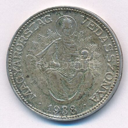 1938. 2P Ag 'Madonna' T:2 patina Adamo P7