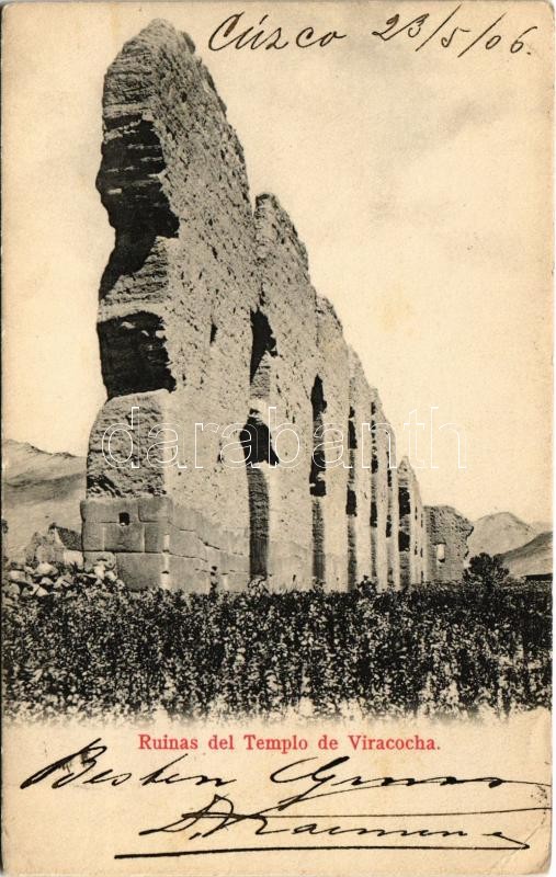 1906 Raqch'i, Ruinas del Templo de Viracocha / Ruins of the Temple of Wiracocha (EK)