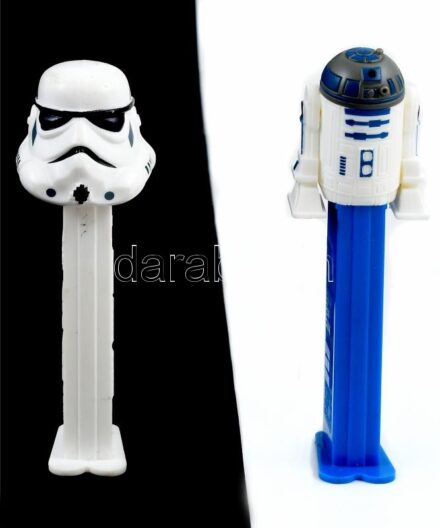 Star Wars PEZ tartó 2db, műanyag, kopásokkal, m: 11 cm