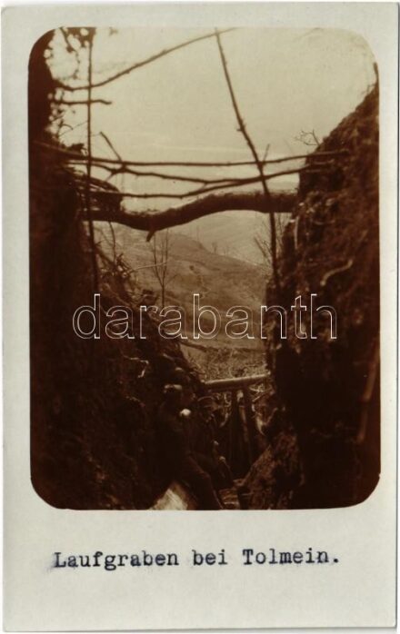 Tolmin, Tolmein, Tolmino; Laufgraben / Első világháborús osztrák-magyar futóárokrendszer / WWI Austro-Hungarian K.u.K. military, running trench system. photo