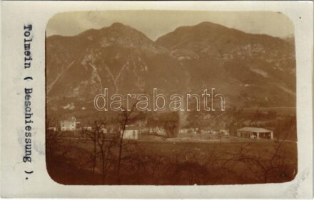 1916 Tolmin, Tolmein, Tolmino; Beschiessung / Első világháborús osztrák-magyar bombázás / WWI Austro-Hungarian K.u.K. military, bombing. photo