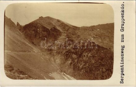 Serpentinenweg zum Gruppenkommando / WWI Austro-Hungarian K.u.K. military. photo