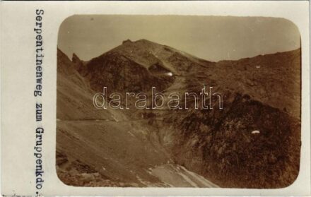 Serpentinenweg zum Gruppenkommando / WWI Austro-Hungarian K.u.K. military. photo