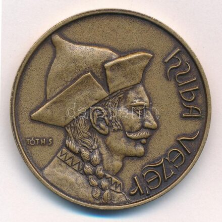 Tóth Sándor (1933-) 1994. 'MÉE Szabolcs-Szatmár-Bereg Megye / Huba Vezér' Br emlékérem (42,5mm) T:1-