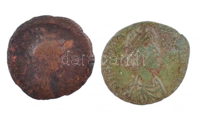 Római Birodalom 2db klf follis a III-IV. századból, egyik Constans T:3 Roman Empire2pcs of diff follis' from the 3rd-4th Century, one is from Constans C:F