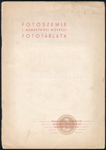 1943 Fotoszemle I. Nemzetközi művészi fototárlat