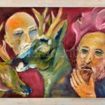 Schéner jelzéssel: Alakok. Olaj, farost, fakeretben. 52x72 cm